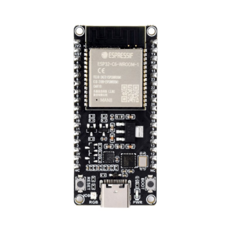 ESP32-C6-DEV-KIT-N8-M s spajkalnimi PIN-i