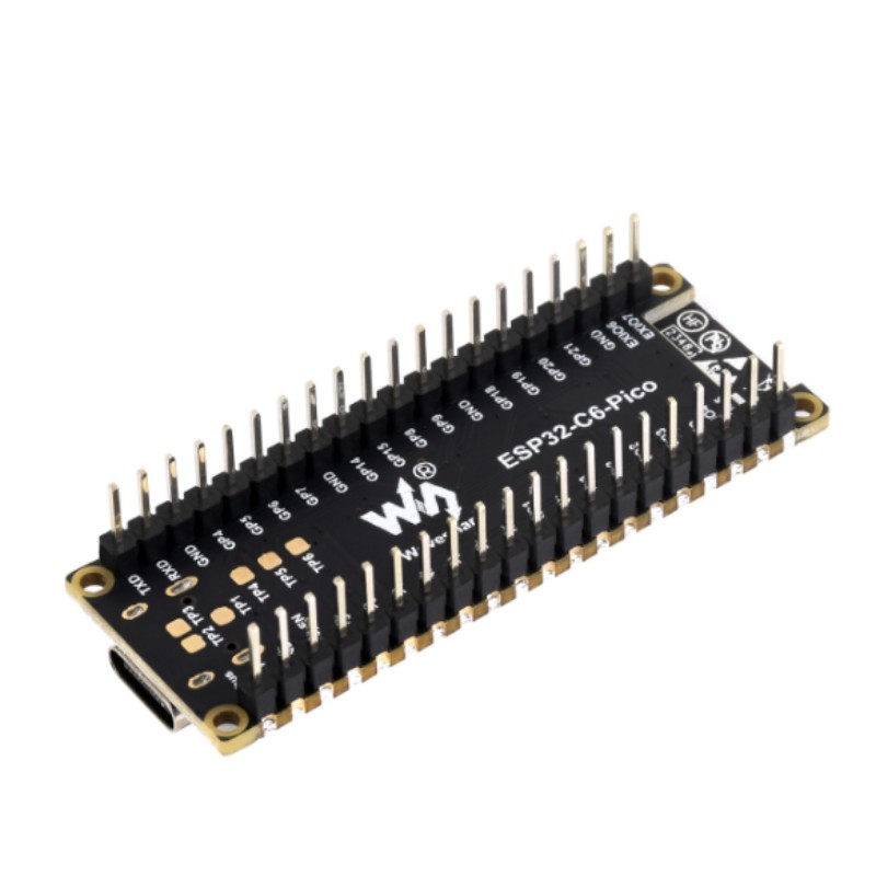 ESP32-C6-Pico-M s spajkalnimi zatiči